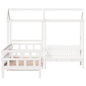 vidaXL Day Bed Set with Roof White 80x200 cm Solid Pine Wood
