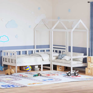 vidaXL Day Bed Set with Roof White 80x200 cm Solid Pine Wood
