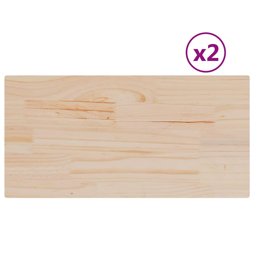 Massivholz Tischplatten Kiefer 60x30 cm, 2er Set