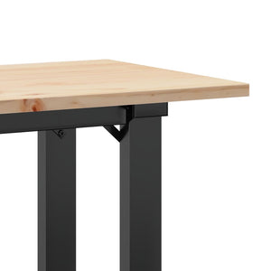vidaXL Coffee Table O-Frame 110x40x45 cm Solid Pine Wood & Steel