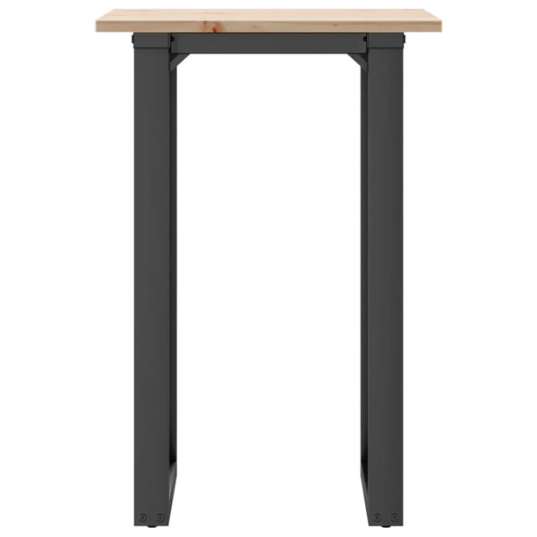 vidaXL Dining Table O-Leg 50x50x75 cm Solid Pine Wood and Steel