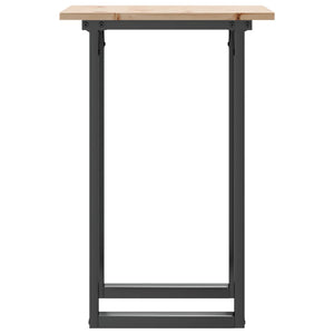 vidaXL Dining Table O-Leg 50x50x75 cm Solid Pine Wood and Steel