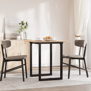 vidaXL Dining Table O-Leg 60x60x75 cm Solid Pine Wood and Steel