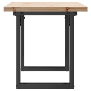 vidaXL Coffee Table O-Frame 90x40x45.5cm Solid Pine Wood & Steel