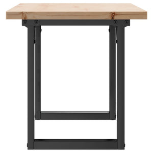 vidaXL Coffee Table O-Leg 100x50x45.5 cm Solid Pine Wood Steel