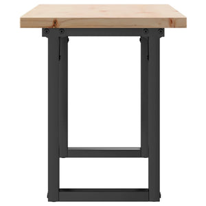 vidaXL Coffee Table O-Legs 110x40x45.5 cm Solid Pine Wood Steel