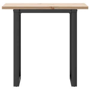 vidaXL Dining Table O-Legs 80x50x75.5 cm Solid Pine Wood & Steel