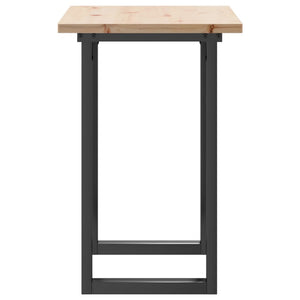 vidaXL Dining Table O-Legs 80x50x75.5 cm Solid Pine Wood & Steel