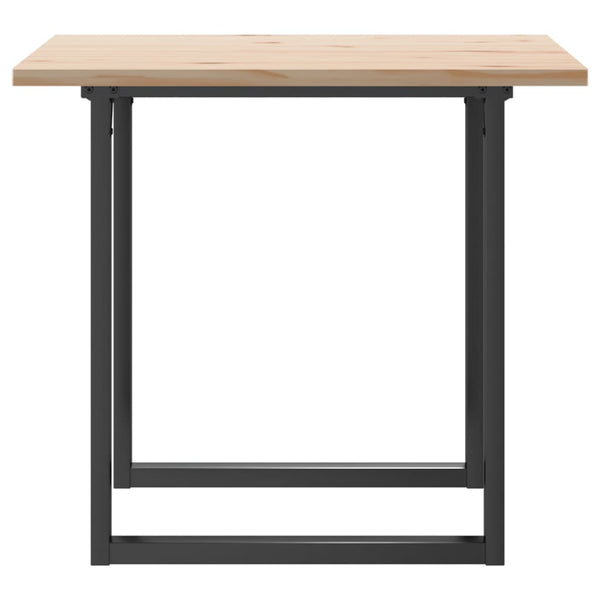 vidaXL Dining Table O-Legs 80x80x75.5 cm Solid Pine Wood & Steel