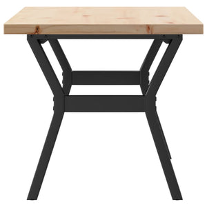 vidaXL Coffee Table Y-Legs 100x50x45.5 cm Solid Pine Wood Steel