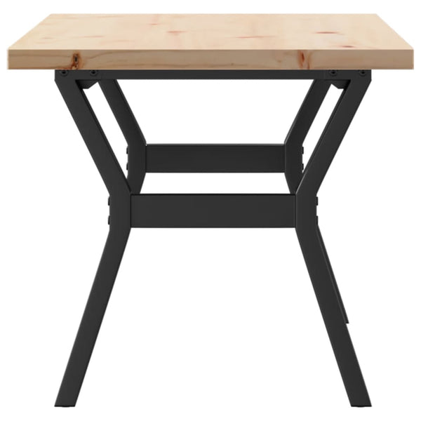 vidaXL Coffee Table Y-Legs 100x50x45.5 cm Solid Pine Wood Steel