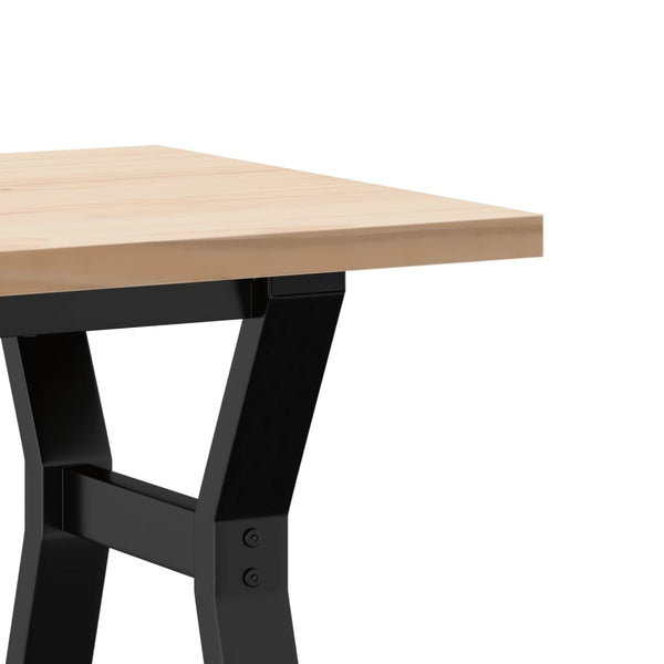 vidaXL Coffee Table Y-Legs 100x50x45.5 cm Solid Pine Wood Steel