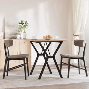 vidaXL Dining Table Y-Frame 70x70x75.5 cm Solid Pine & Steel