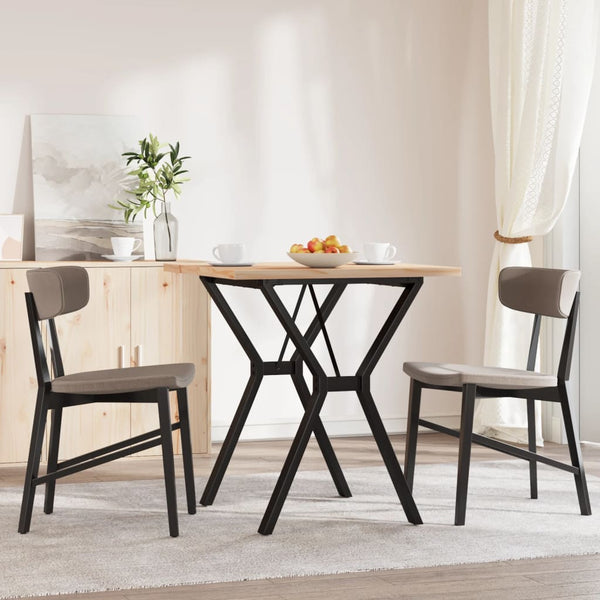 vidaXL Dining Table Y-Frame 70x70x75.5 cm Solid Pine & Steel