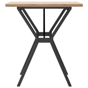 vidaXL Dining Table Y-Frame 70x70x75.5 cm Solid Pine & Steel