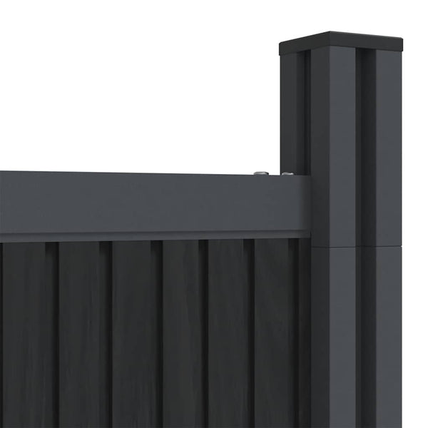 vidaXL Fence Panel Grey 1391x186 cm WPC