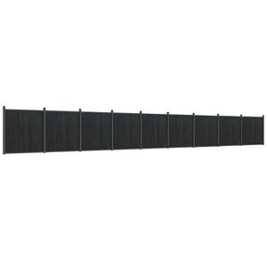 vidaXL Fence Panel Grey 1564x186 cm WPC