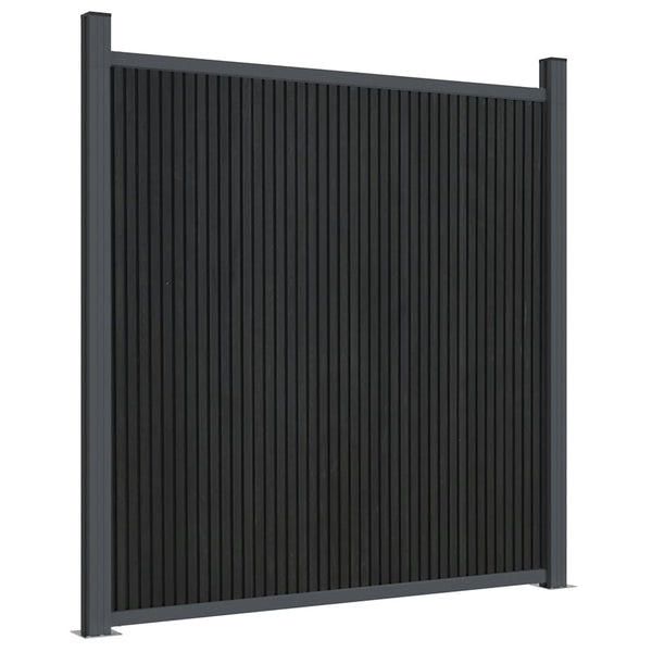 vidaXL Fence Panel Grey 1737x186 cm WPC