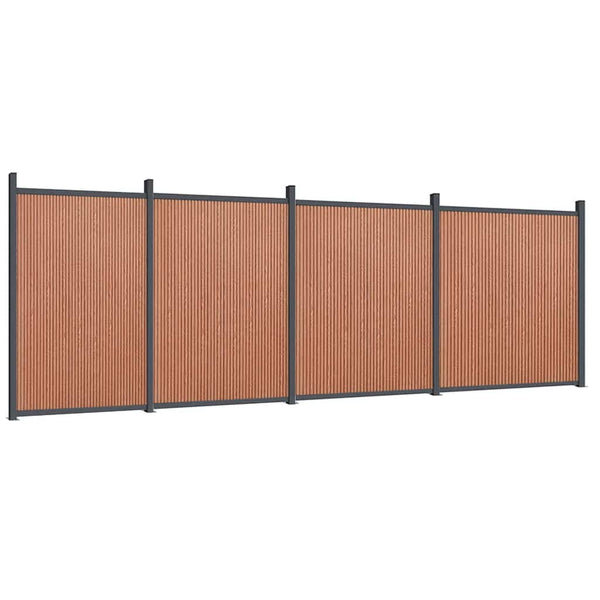 vidaXL Fence Panel Brown 699x186 cm WPC