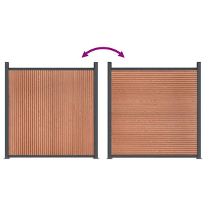 vidaXL Fence Panel Brown 699x186 cm WPC