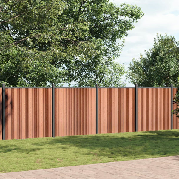 vidaXL Fence Panel Brown 1391x186 cm WPC