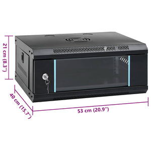 vidaXL 4U Wall Mount Network Cabinet 19" IP20 53x40x21 cm