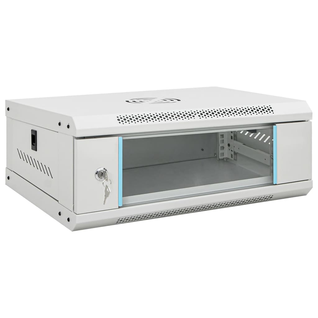 vidaXL 4U Wall Mount Network Cabinet 19" IP20 53x40x21 cm