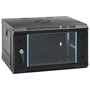 vidaXL 6U Wall-Mounted Network Cabinet 19" IP20 53x40x30 cm