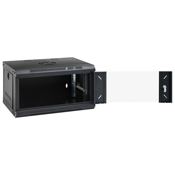 vidaXL 6U Wall-Mounted Network Cabinet 19" IP20 53x40x30 cm