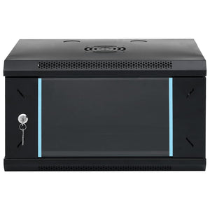 vidaXL 6U Wall-Mounted Network Cabinet 19" IP20 53x40x30 cm