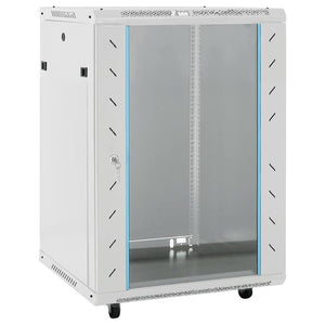 vidaXL 15U Network Cabinet on Wheels 19" IP20 60x45x86 cm
