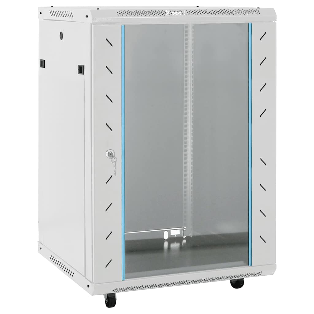 vidaXL 15U Network Cabinet on Wheels 19" IP20 60x45x86 cm