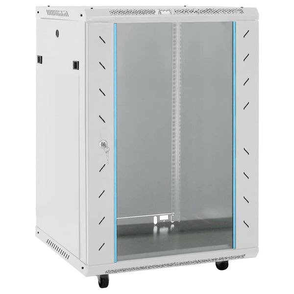 vidaXL 15U Network Cabinet on Wheels 19" IP20 60x45x86 cm