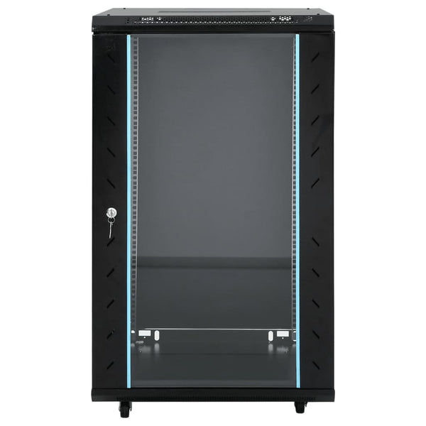 vidaXL 18U Network Rack on Casters 19" IP20 60x60x100 cm