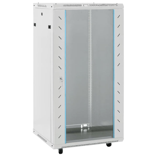 vidaXL 22U Network Cabinet on Wheels 19" IP20 60x60x120 cm