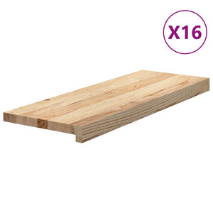 vidaXL Stair Treads 16 pcs. Untreated 70x25x2 cm Solid Oak Wood