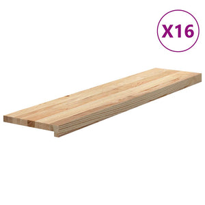 vidaXL Stair Treads 16 pcs. Untreated 110x25x2 cm Solid Oak