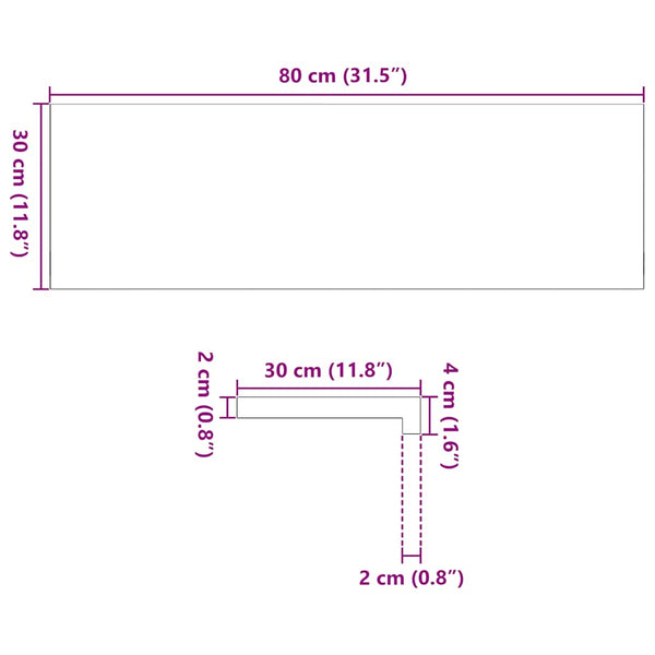 vidaXL Stair Treads 4 pcs. Light Brown 80x30x2 cm Solid Oak Wood