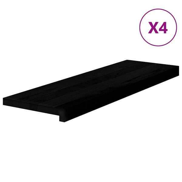 vidaXL Stair Treads 4 pcs Dark Brown 80x30x2 cm Solid Oak Wood