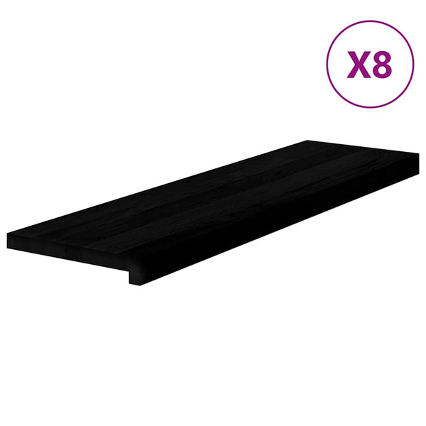 vidaXL Stair Treads 8 pcs Dark Brown 90x30x2 cm Solid Oak Wood