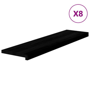 vidaXL Stair Treads 8 pcs Dark Brown 100x30x2 cm Solid Oak Wood