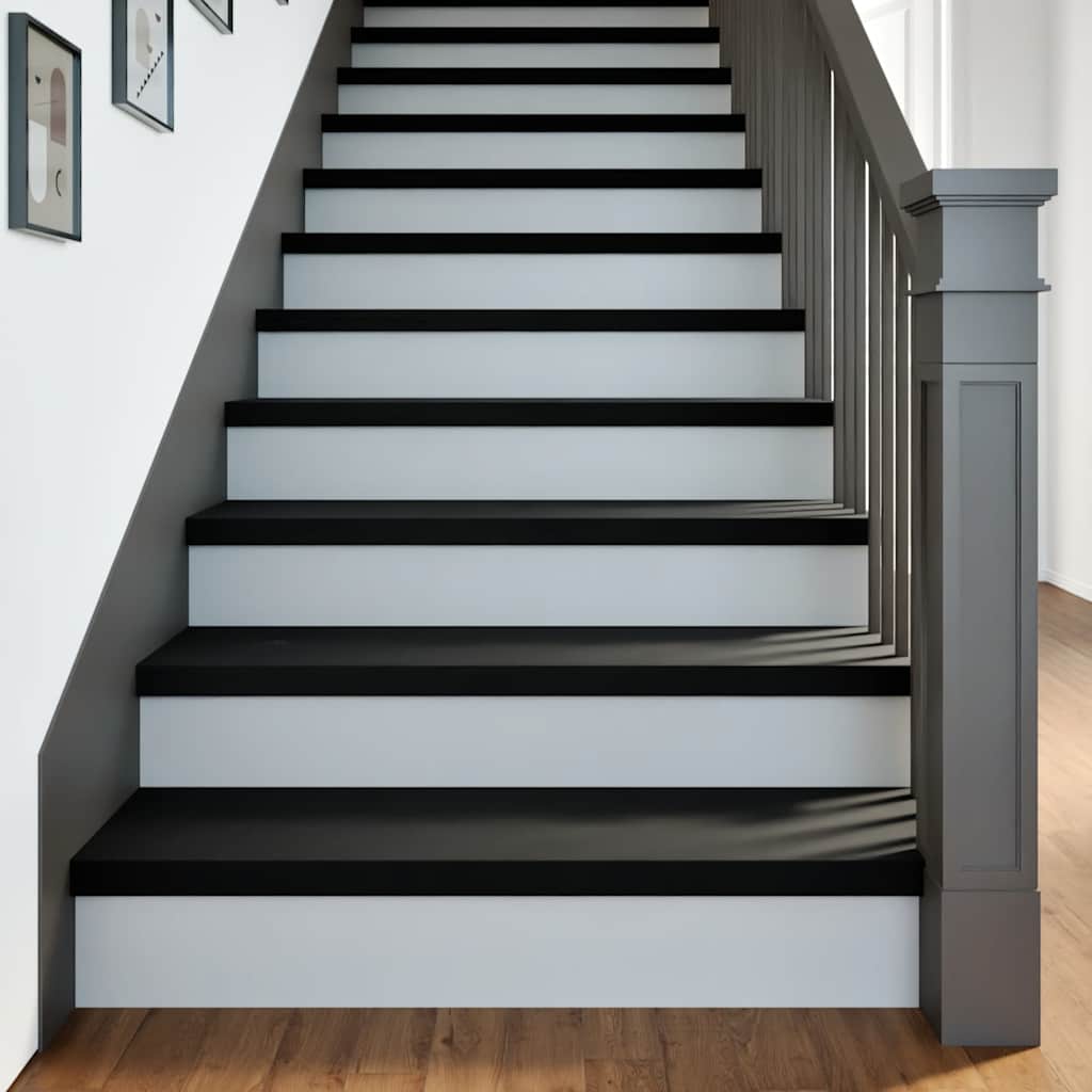 vidaXL Stair Treads 8 pcs Dark Brown 100x30x2 cm Solid Oak Wood