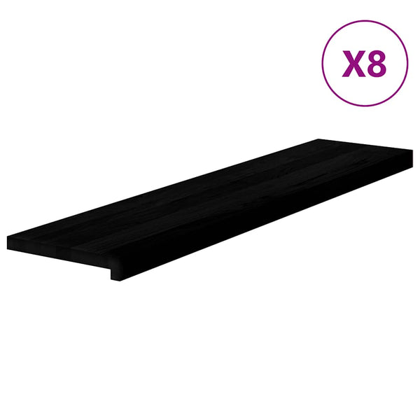 vidaXL Stair Treads 8 pcs Dark Brown 110x30x2 cm Solid Oak Wood