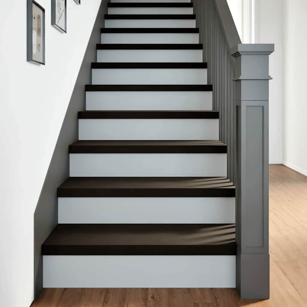 vidaXL Stair Treads 12 pcs Dark Brown 80x25x2 cm Solid Oak Wood