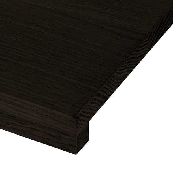 vidaXL Stair Treads 16 pcs. Dark Brown 100x25x2 cm Solid Oak Wood