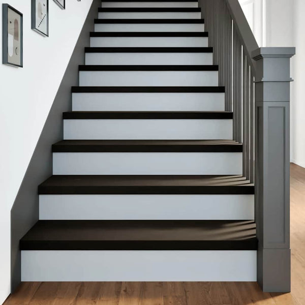 vidaXL Stair Treads 16 pcs. Dark Brown 100x25x2 cm Solid Oak Wood