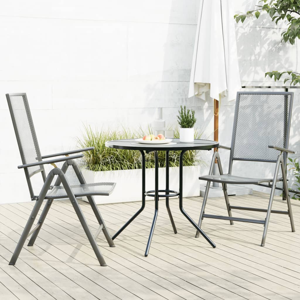 Verstellbares Gartenstuhl-Set, 3-teilig