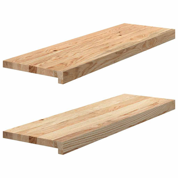 Eiche Treppenstufen Massivholz 80x25 cm, 2er Set