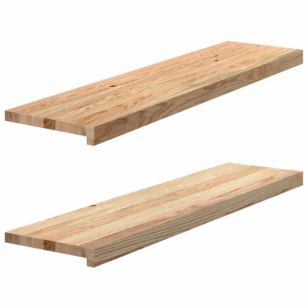 vidaXL Stair Treads 2 pcs. Untreated 100x30x2 cm Solid Oak