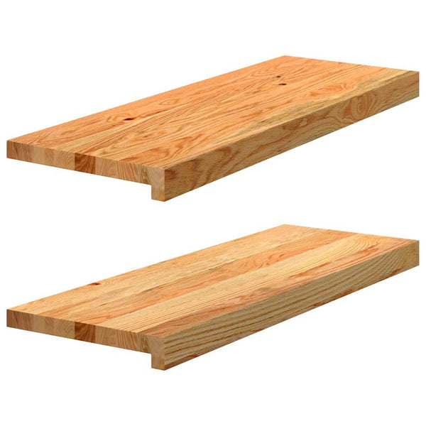vidaXL Stair Treads 2 pcs. Light Brown 70x25x2 cm Solid Oak Wood